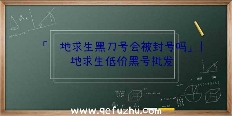 「绝地求生黑刀号会被封号吗」|绝地求生低价黑号批发